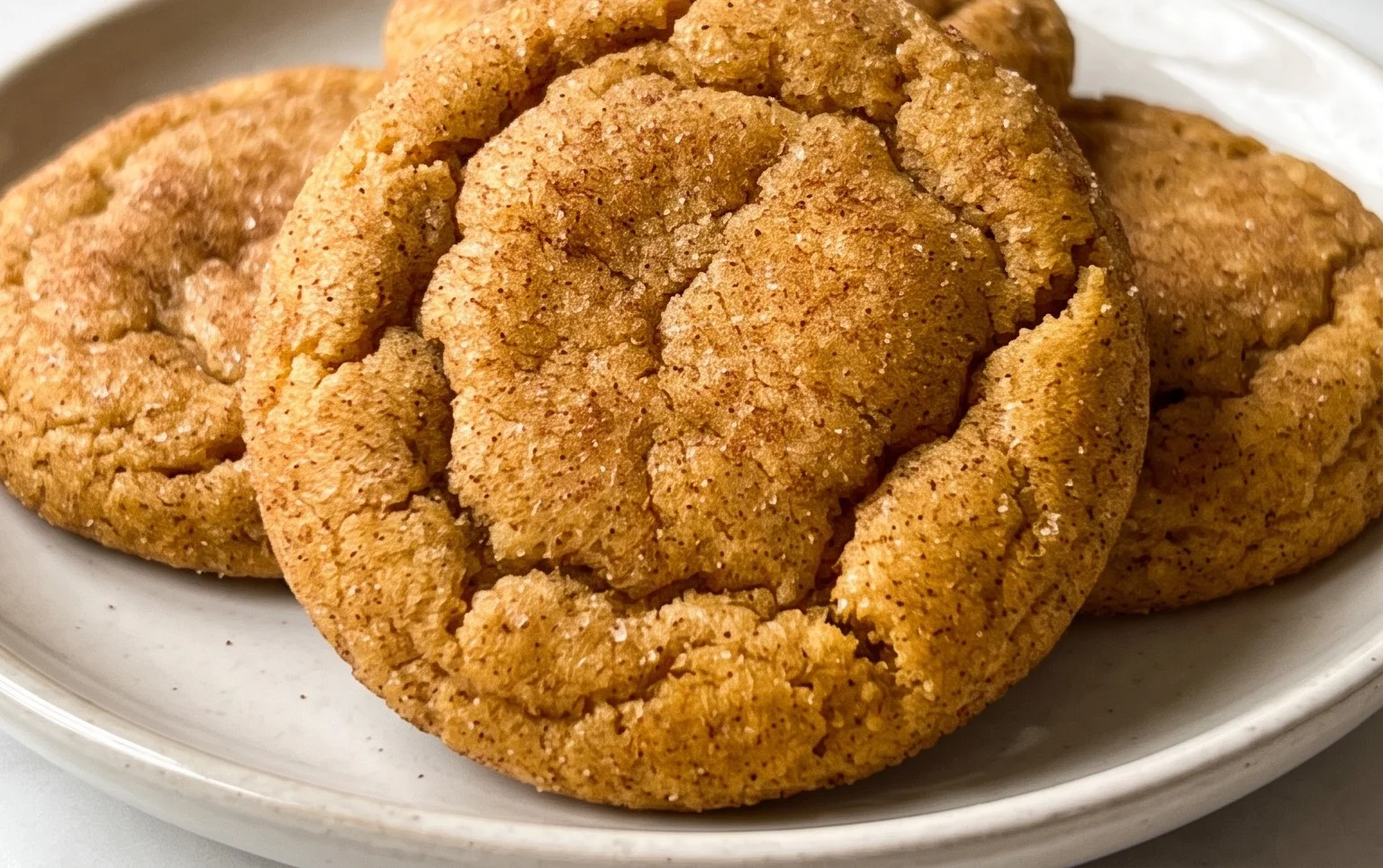 Chewy Pumpkin Snickerdoodle Cookies
